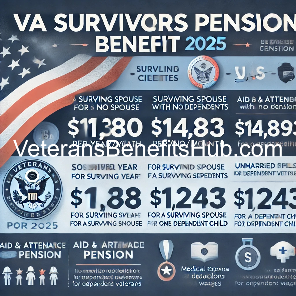 VA Survivors Pension benefit for 2025